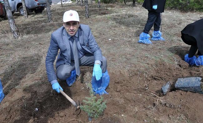 SAĞLIK ÇALIŞANLARI FİDAN DİKTİ