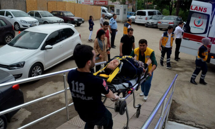 PENCEREDEN DÜŞEN KADIN YARALANDI