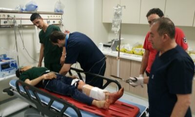 TÜFEKLE KAZARA KENDİSİNİ YARALADI