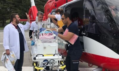 HELİKOPTER AMBULANS İLE NAKLEDİLDİ