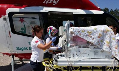 HELİKOPTER AMBULANS BEBEK İÇİN GELDİ