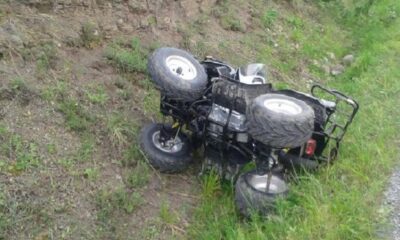 ATV MOTORU İLE DUVARA ÇARPTI