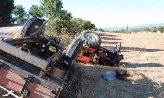 TRAKTÖR DEVRİLDİ: 1 ÖLÜ