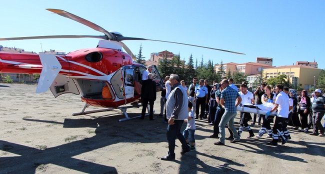 HELİKOPTER ALPEREN İÇİN HAVALANDI