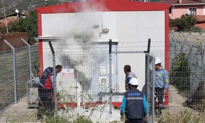 BAZ İSTASYONUNDA YANGIN ÇIKTI