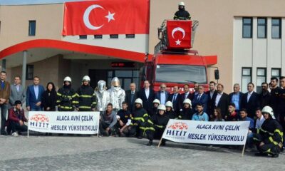 YÜKSEKOKULA İTFAİYE ARACI HİBE EDİLDİ