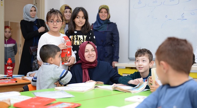 KUR’AN KURSLARINI ZİYARET ETTİ