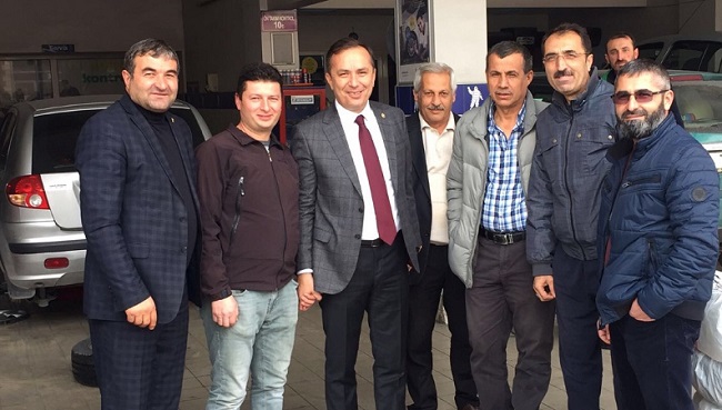 AŞAĞI SANAYİ ESNAFINI ZİYARET ETTİ