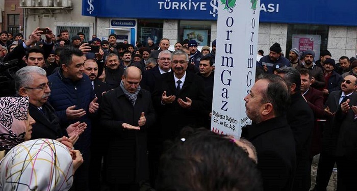 İSKİLİP’TE DOĞALGAZ SEVİNCİ YAŞANDI