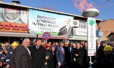 OSMANCIK’TA DOĞALGAZIN İLK ATEŞİ YANDI