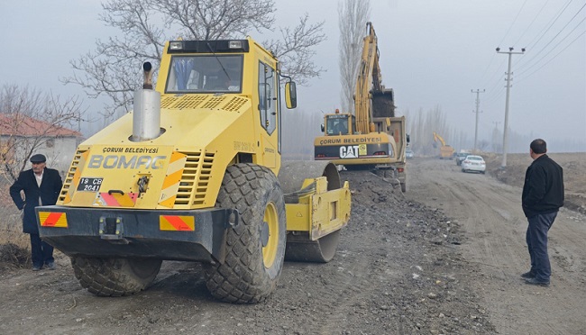 ÇORUM BELEDİYESİNE YOL TEŞEKKÜRÜ