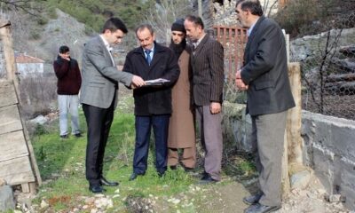 KÖYLERDE İNCELEMELERDE BULUNDU