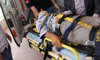 TOPRAK YIĞININA ÇARPTI: 1 YARALI