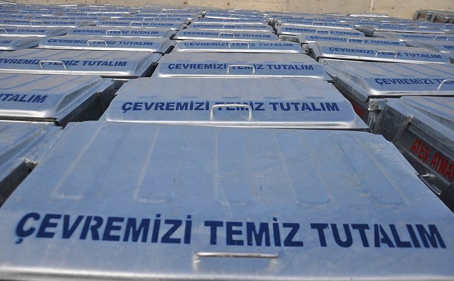 KÖYLERE 820 ÇÖP KONTEYNERİ ALINDI