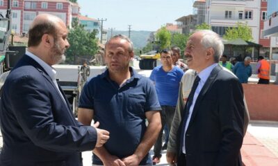 ASFALT ÇALIŞMALARINI YERİNDE İNCELEDİ