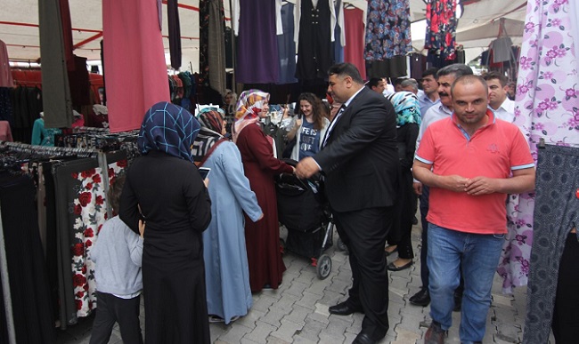 KAYA SEMT PAZARINDA DESTEK İSTEDİ