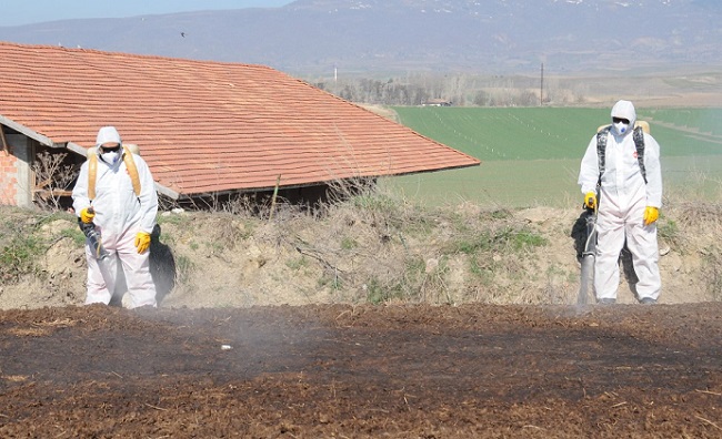 KÖYLERDE VEKTÖREL MÜCADELE YAPILIYOR
