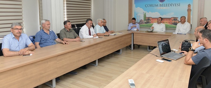 MUHTARLARLA TOPLU TAŞIMA GÖRÜŞÜLDÜ