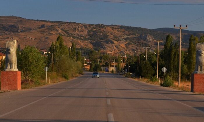 HATTUŞA GİRİŞİNE ASLAN HEYKELİ