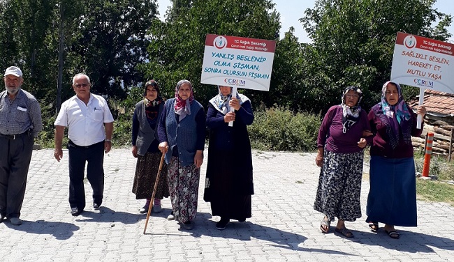 KÖY SAKİNLERİ SAĞLIK İÇİN YÜRÜDÜ