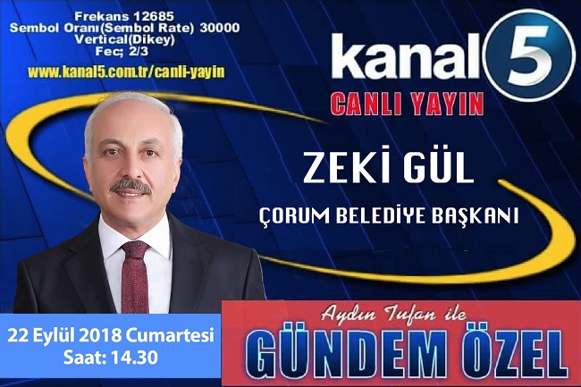 KANAL 5’DE CANLI YAYIN KONUĞU OLACAK