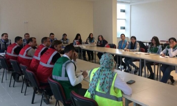 HASTANEDE MASA BAŞI TATBİKATI YAPILDI