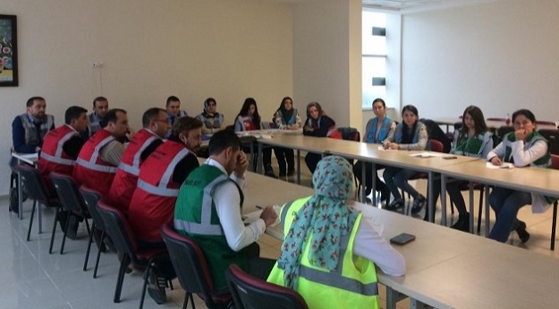 HASTANEDE MASA BAŞI TATBİKATI YAPILDI