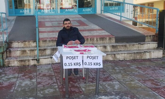 ÇORUM’DA 15 KURUŞA POŞET SATTI