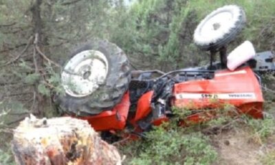 TRAKTÖR DEREYE YUVARLANDI: 1 YARALI