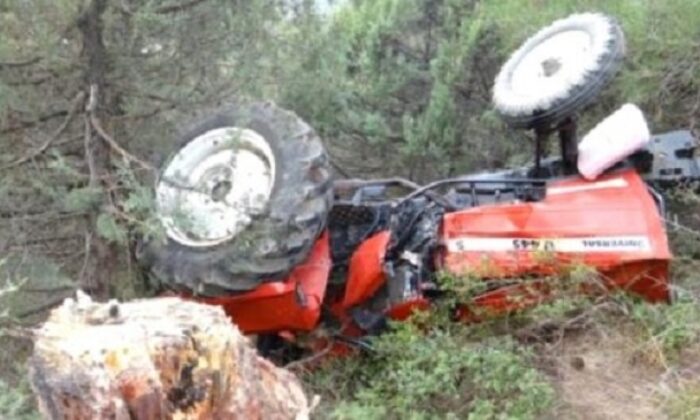 TRAKTÖR DEREYE YUVARLANDI: 1 YARALI