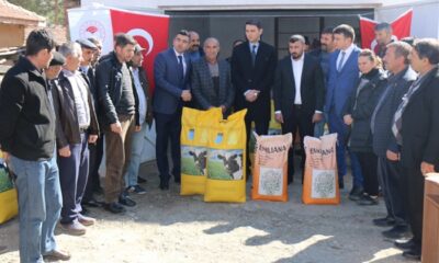 ÇİFTÇİLERE YEM BİTKİSİ TOHUMU DAĞITILDI