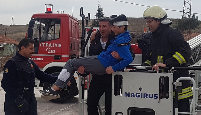 GERÇEĞİ ARATMAYAN YANGIN TATBİKATI