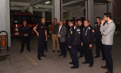BAŞKANDAN İTFAİYEYE SÜRPRİZ ZİYARET