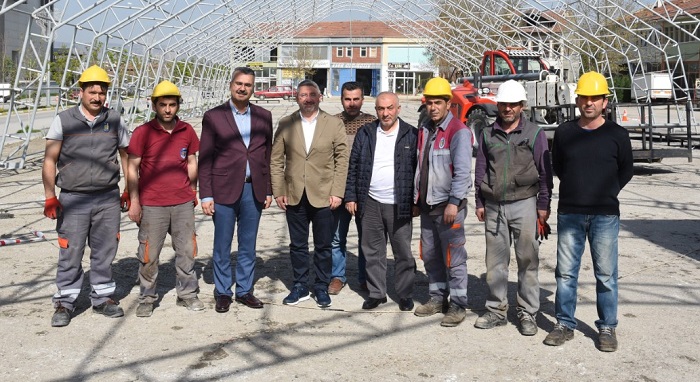 RAMAZAN ÇADIRININ KURULUMU BAŞLADI