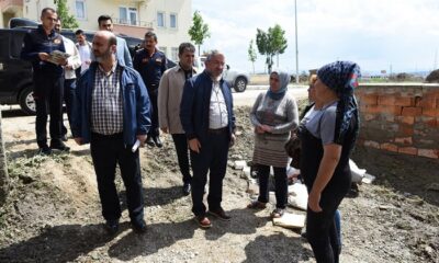 BAŞKAN AFET MAĞDURLARINI ZİYARET ETTİ