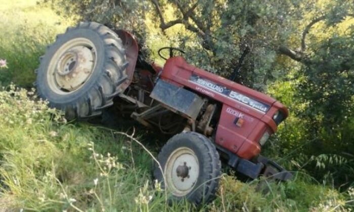 TRAKTÖR KAZASINDA 2 KİŞİ YARALANDI