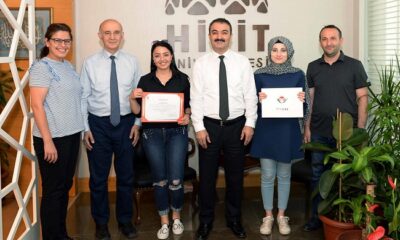 REKTÖR TÜBİTAK BİRİNCİLERİNİ TEBRİK ETTİ