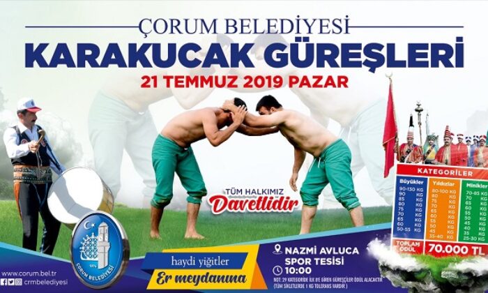 ÇORUM’DA KARAKUCAK GÜREŞLERİ YAPILACAK