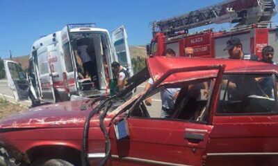 OTOMOBİL KARŞI ŞERİDE GEÇTİ: 1 AĞIR 3 YARALI