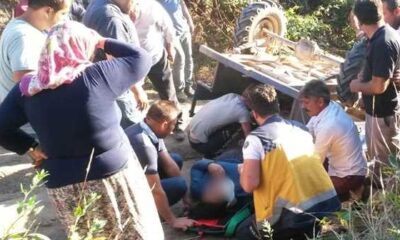 FECİ TRAKTÖR KAZASI: 1 ÖLÜ 3 YARALI