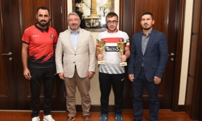 BALKAN ŞAMPİYONUNDAN BAŞKAN’A ZİYARET