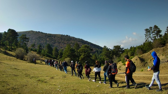 KARACA YAYLASINDA CUMHURİYET YÜRÜYÜŞÜ