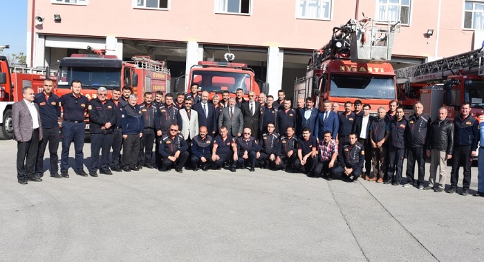 AŞGIN İTFAİYE TEŞKİLATINI KUTLADI