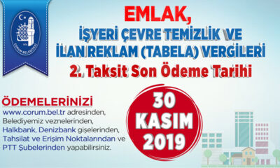 EMLAK VERGİSİNDE SON GÜN 30 KASIM