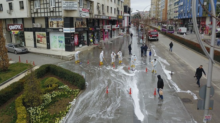 BELEDİYE’DEN YOĞUN VİRÜS TEDBİRLERİ