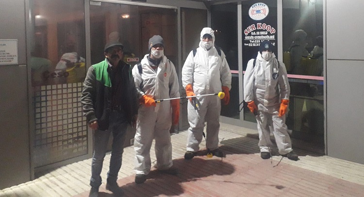 ÇESOB BİNASI DEZENFEKTE EDİLDİ