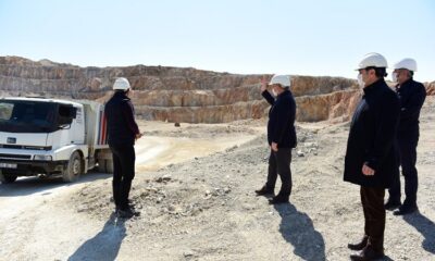 BAŞKAN TAŞ OCAĞINDA İNCELEMELERDE BULUNDU