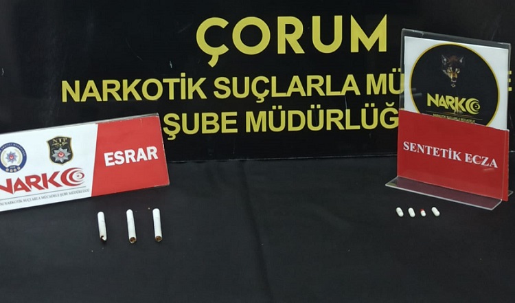 ÇORUM’DA UYUŞTURUCUDAN 2 KİŞİ YAKALANDI