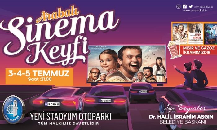 BELEDİYE’DEN ARABALI SİNEMA KEYFİ