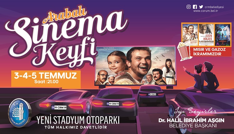 BELEDİYE’DEN ARABALI SİNEMA KEYFİ